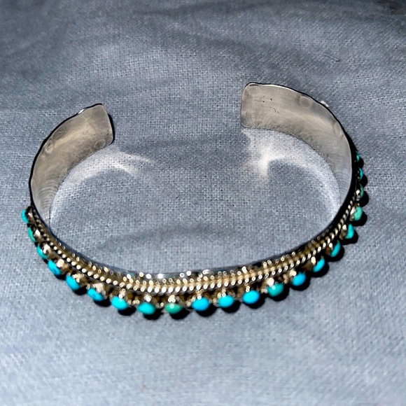 Sterling Silver Turquoise Bracelet - Picture 1 of 3